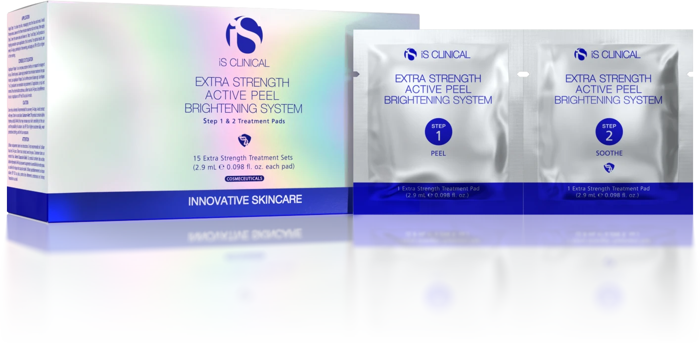 Extra Strength Active Peel Brightening System - Peeling do intensywnego rozjaśniania skóry twarzy i szyi w domu